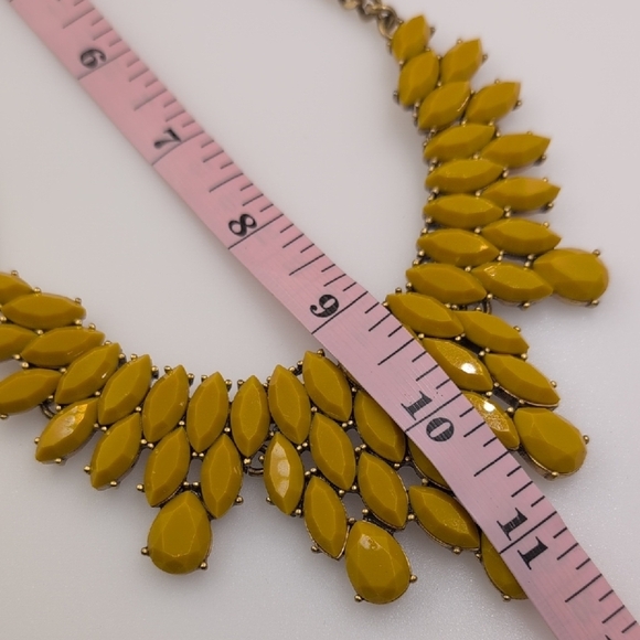 J. Crew Gold Necklace with Yellow Geometric Design - Picture 3 of 5